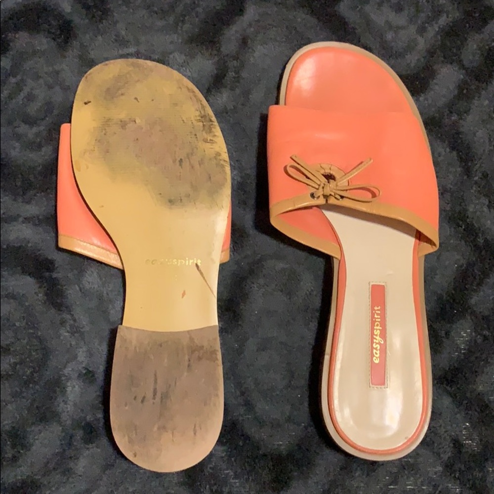 Heeled Flat Slides